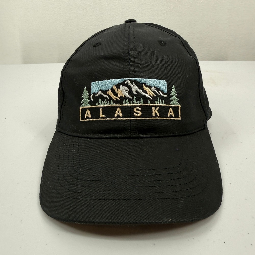 Alaska Shirt Company Baseball Cap Unisex Black‎ Embroidered Mountain Snapback